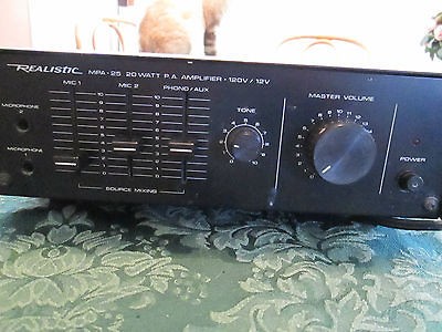 Newly listed 25 Watt Realistic Public Address PA Amplifier Amp MPA 25