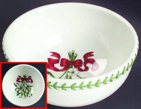 Portmeirion BOTANIC GARDEN MISTLETOE Salad Fruit Bowl