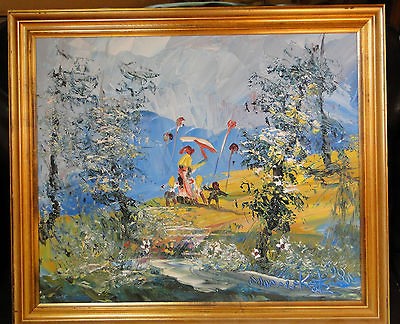 MORRIS KATZ listed OOB PALETTE KNIFE LANDSCAPE DATED 1985