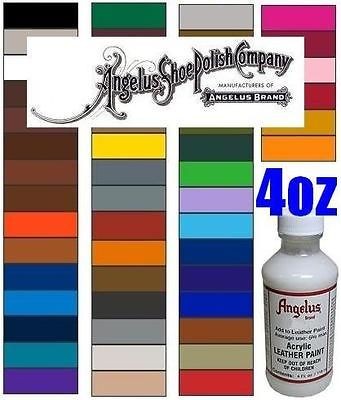 OZ ANGELUS ACRYLIC PAINT DYE LEATHER VINYL Sneaker Boot Belt Purse 