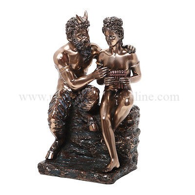 PAN AND DAPHNE STATUE GREEK GOD FAUNUS FIGURINE DANCE OF THE SPRING 