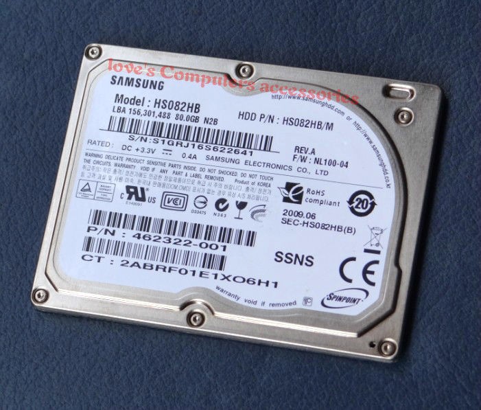   HS082HB 80GB 1.8 PATA/ZIF Internal 8MB 4200RPM (HDD) Hard Drive