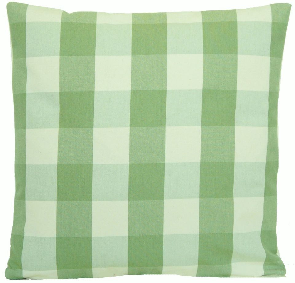   Cushion Pillow Cover Ian Mankin Fabric Suffolk Check Sage Green Beige