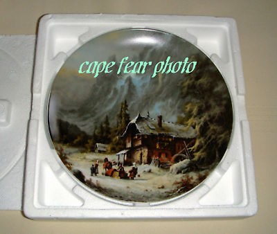 LUDWIG MUNINGER Romantic Winter VISIT OF PEDDLER Plate