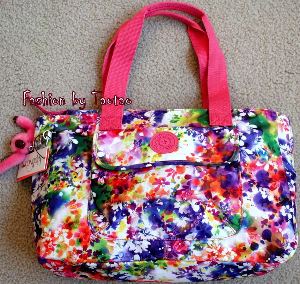 New with Tag Kipling New WALU Tote Shoulder Bag Disco Flowers