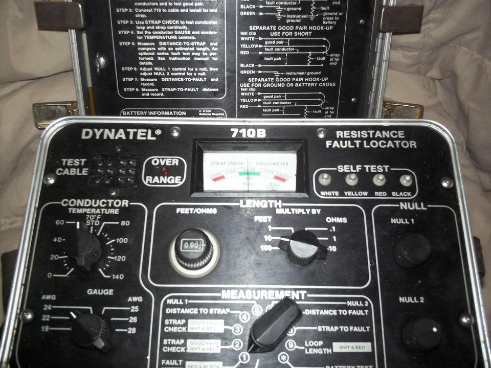 DYNATEL 710B RESISTANCE FAULT LOCATOR USED BUT IN GOOD SHAPE