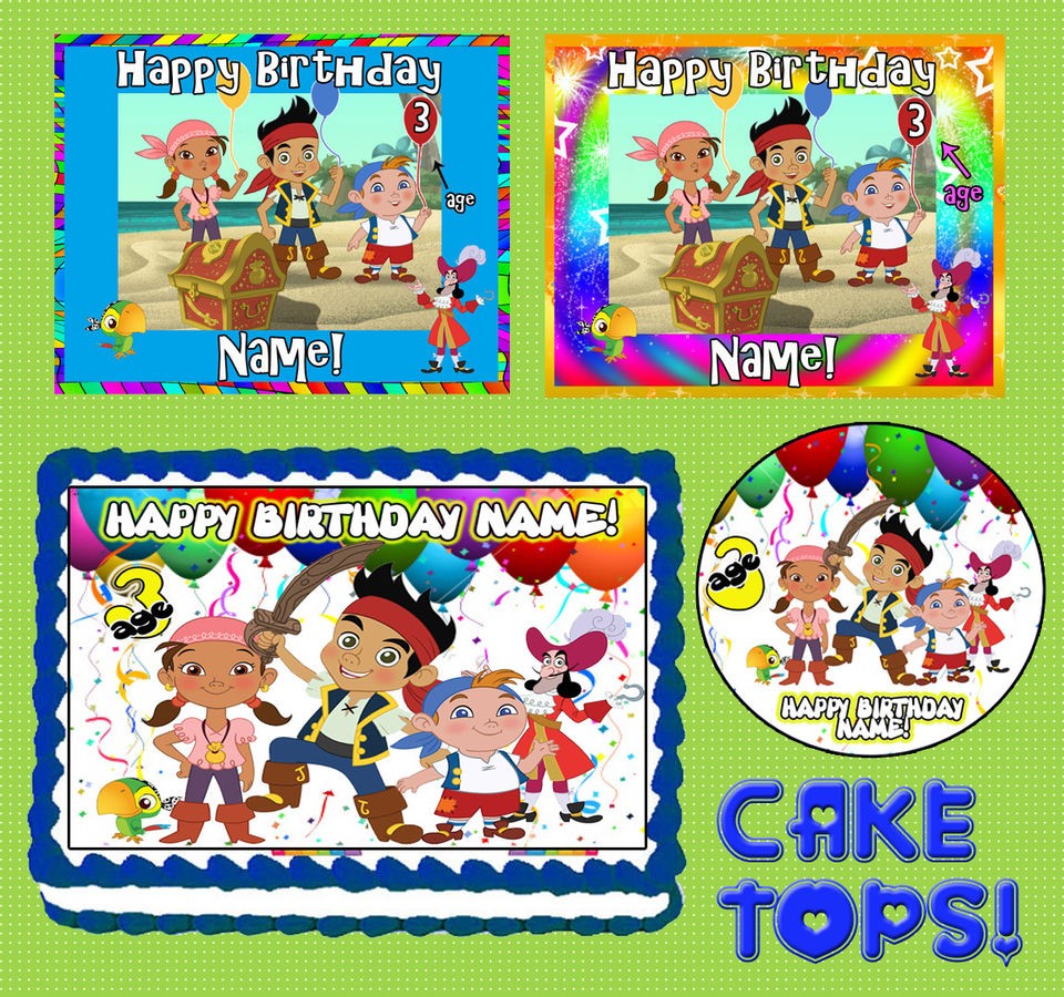   Neverland Pirates for Birthday CAKE topper Edible image SHEET icing