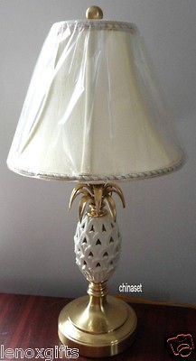 LENOX Quoizel PINEAPPLE Lamp 23.5 H 11.5 W New in box RARE