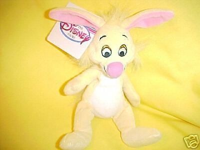   Tags Disney MR RABBIT Bean Bag WINNIE THE POOH Plush Beanbag Doll RARE