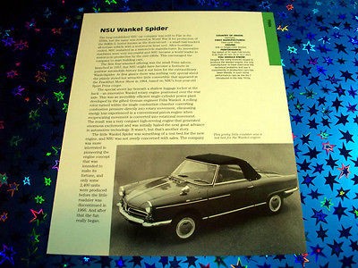 NSU Wankel Spider car ad