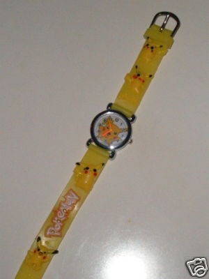 YELLOW 3D POKEMON PIKACHU Quartz WRIST WATCH