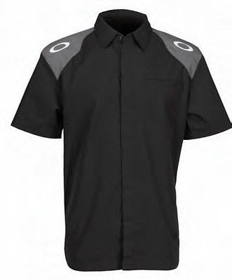 Oakley Track Woven Crew Shirt   Pit Crew / Garage / Mechanic Shirt 