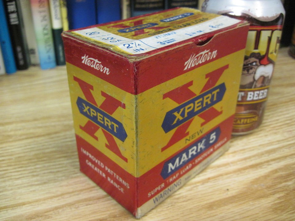 WESTERN EXPERT MARK 5 12 GA shot shell box ammo LOAD empty