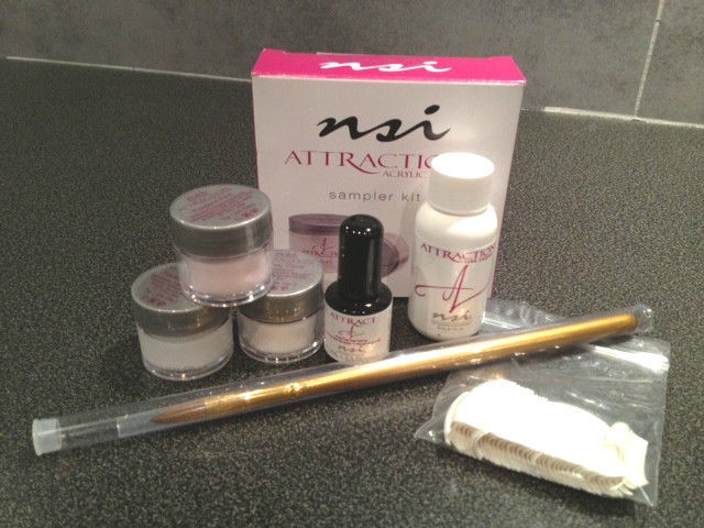   Acrylic Nails Sampler Kit, Primer, Powders, Liquid, Tips & Brush