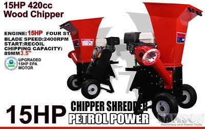 New 15HP EPA Professional Series Wood Chipper Cutter Leaf Mulcher 