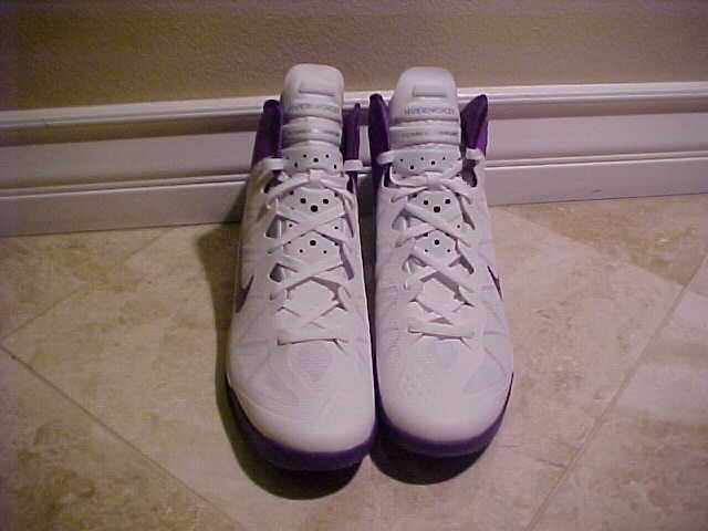   Zoom Hyperenforcer PE White Purple Mens Basketball 487786 104 SZ 16