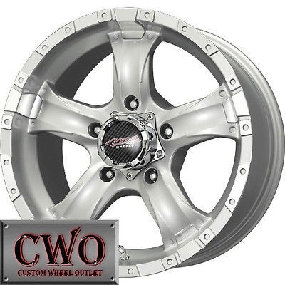 16 Silver MB Chaos 5 Wheels Rims 5x127 5 Lug Chevy GMC C1500 Jeep 