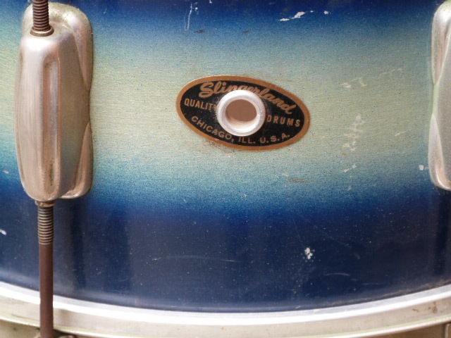 Slingerland 14 x 6 1/2 snare late 50s early 60s vintage blue duco