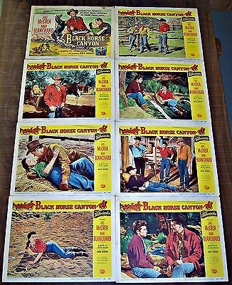   HORSE CANYON (1954) JOEL MCCREA WESTERN * ORIGINAL 8 CARD LOBBY SET