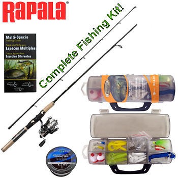 Rapala XI Series Xtreme Spinning Fishing Rod + Reel + Complete Kit 