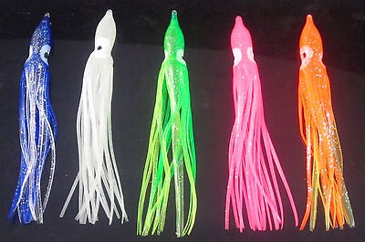 100 Pcs OCTOPUS SQUID SKIRTS SOFT LURE 4.5cm