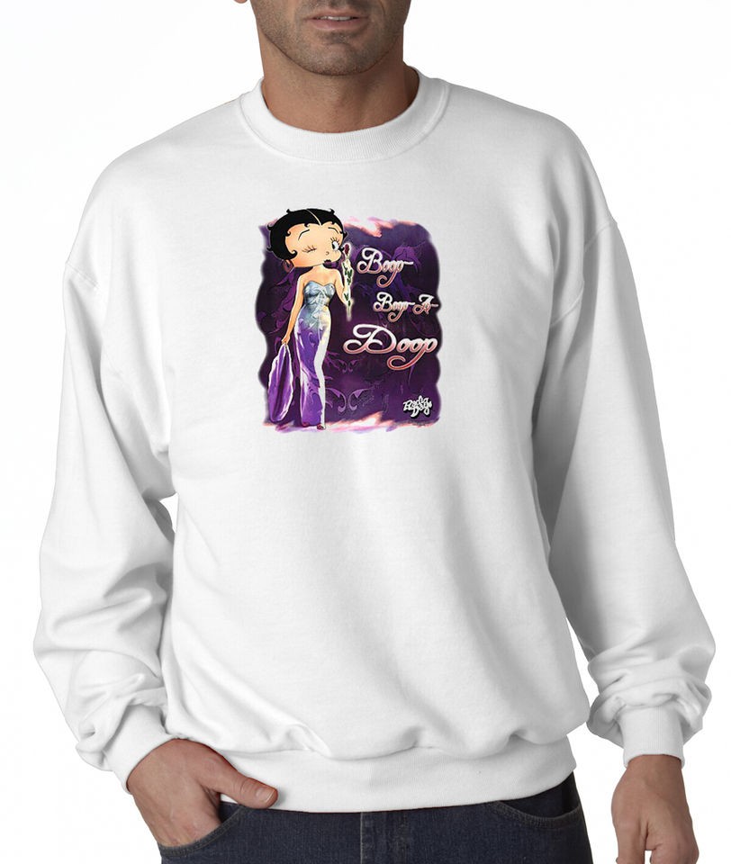 Betty Boop Boop Boop A Doop Glitter Cartoon Vixen Crewneck Sweatshirt