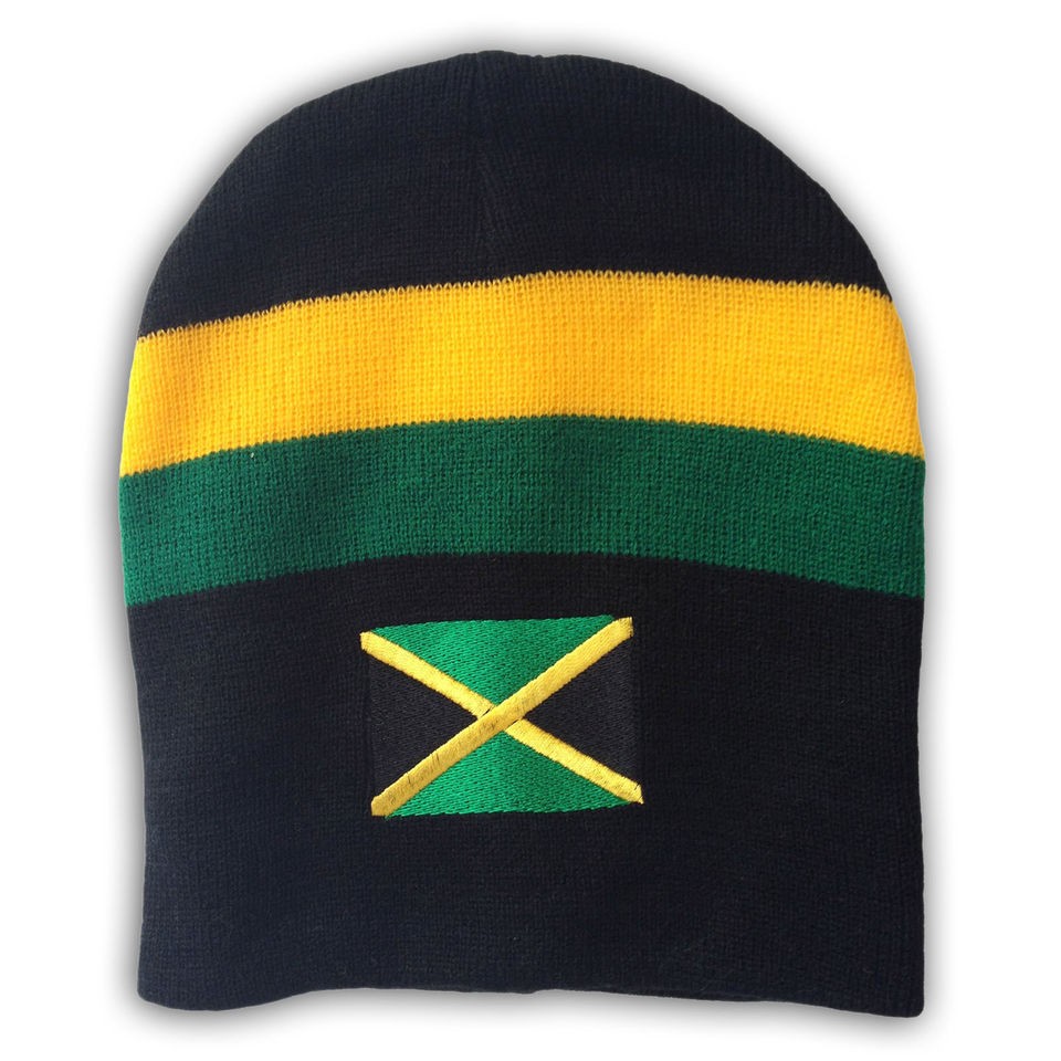 Jamaica Flag Tam Beanie Rasta Dancehall Africa Jamaica Lion Reggae 