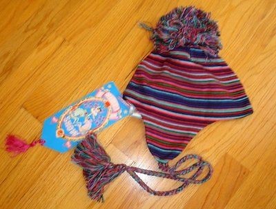 NWT Mim Pi Girls Circus Theme Pom Pom Hat 5 7 Years