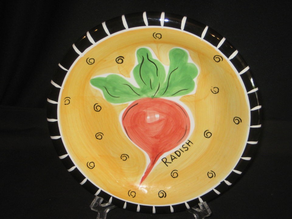 Hausenware 2000 Radish Salad Plate   Mary Jane Mitchell