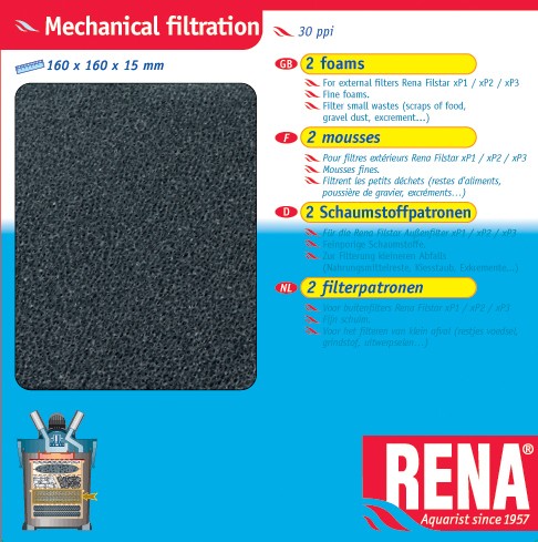 RENA FILTRATION FOAM 30 PPI 2 PACK FOR XP1/XP2/XP3/XP​4