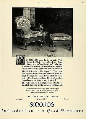   Ad Elgin Simonds Jacobean Coxwell Chair Regent Upholstery Shepherd Dog