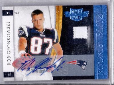 2010 ROB GRONKOWSKI PALATS & PATCHES 2 COLOR PATCH AUTO /25 PATRIOTS 