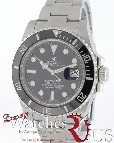 MENS ROLEX STEEL CERAMIC BLACK SUBMARINER 116610LN 116610 BOX & PAPER 