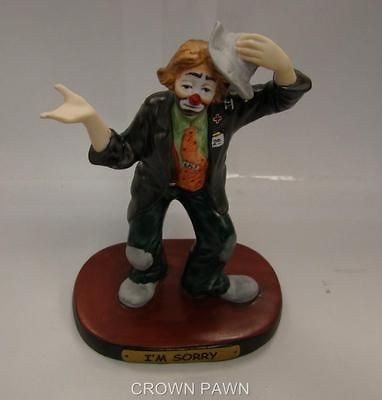 EMMETT KELLY JR IM SORRY  FIGURINE FLAMBRO IMPORTS