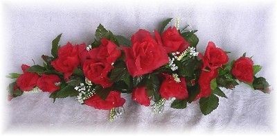 ROSE SWAG RED Wedding Table Centerpiece Silk Flowers Arch Gazebo Decor 