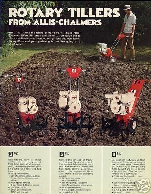 ET088 Allis Chalmers Rotary Tiller 3HP 5HP 8HP Brochure