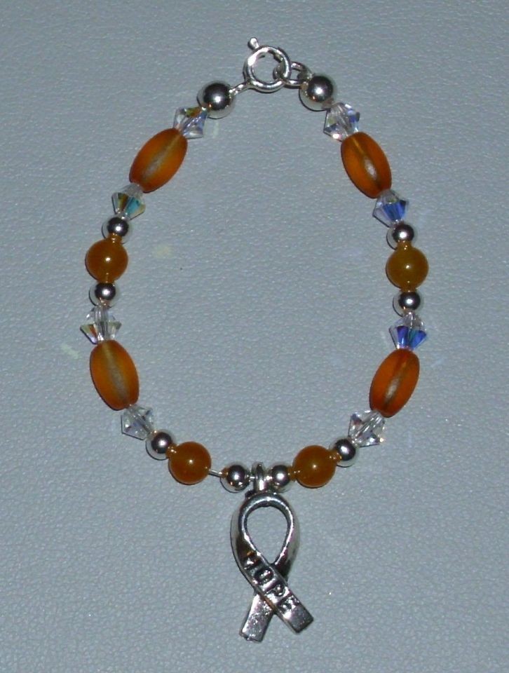 Swarovski Crystal Leukemia Awareness Baby Bracelet