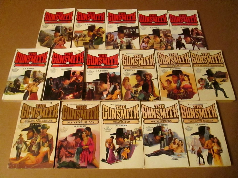 JR ROBERTS Lot of 16   WESTERN/COWBOY​/INDIAN   The Gunsmith Series