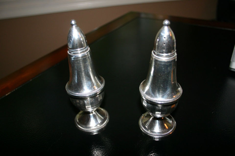 Vintage Duchin Creation Salt & Pepper Shakers Sterling Weighted