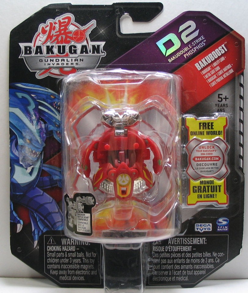 Bakugan Phosphos Pyrus Red Gundalian Booster SEALED Bakuboost D2