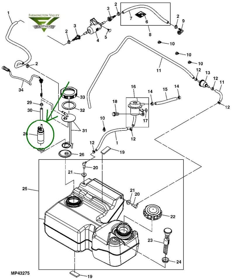   Deere 625i and 825i XUV Gator Electronic Fuel Pump AM133612 New OEM