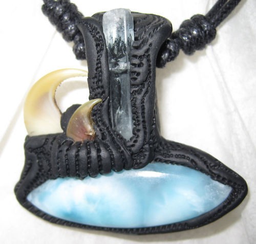 Bobcat Claw/Otter Claw/Larimar/Aquamarine Power Shield