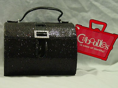   CABOODLES DATE NIGHT BLACK SPARKLE GIRLS PURSE MAKEUP CASE/ORGANIZER