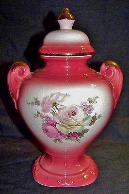 Rockingham Pottery Staffordshire England Ceramic China Lid & Urn 