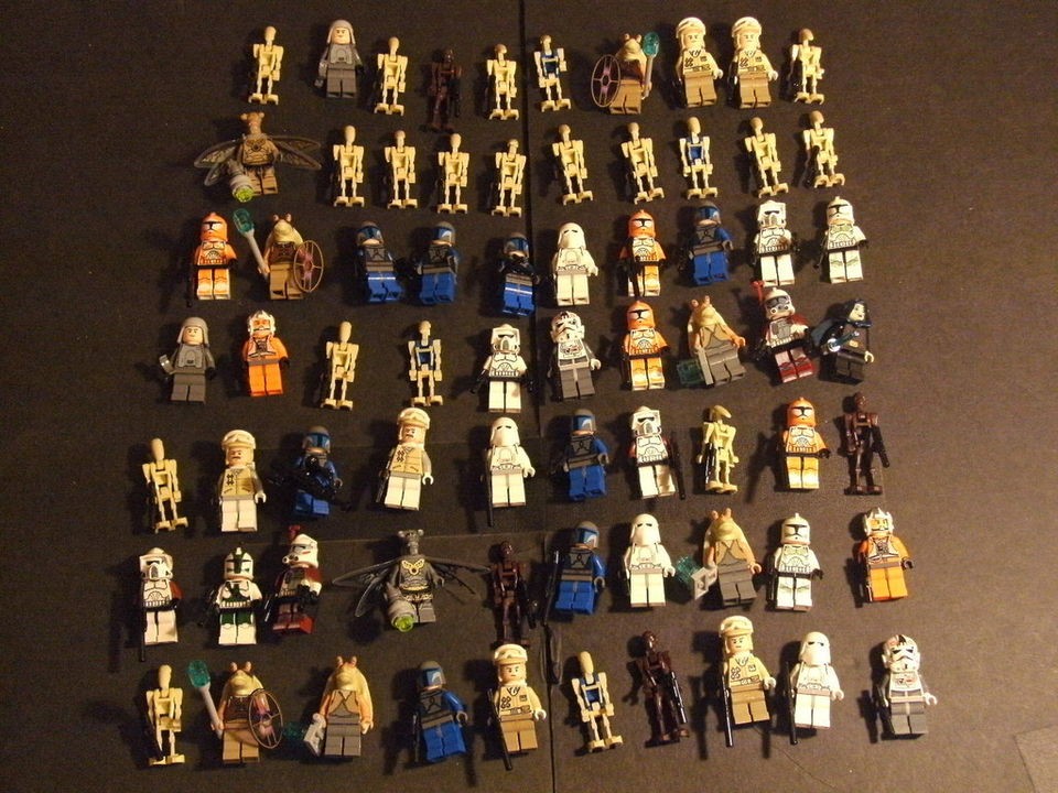 Lot of 70 Lego STAR WARS Mini Figures Minifigures Fig Droids Clone 