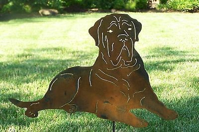 English Mastiff steel garden ornament dog lovers gift / memorial stake