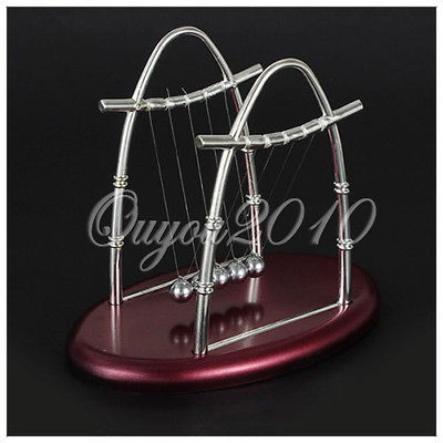 Newtons Cradle Steel Balance Ball Physics Science Fun Desk Toy 