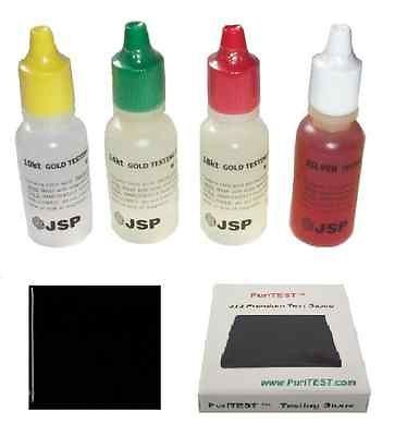   Acid Tester Kit 10k 14k 18k Silver .999 Testing Stone Detect Jewelry