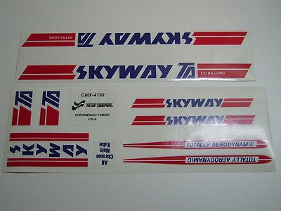 OLD SCHOOL VINTAGE BMX SKYWAY TA XL decals Stickers set