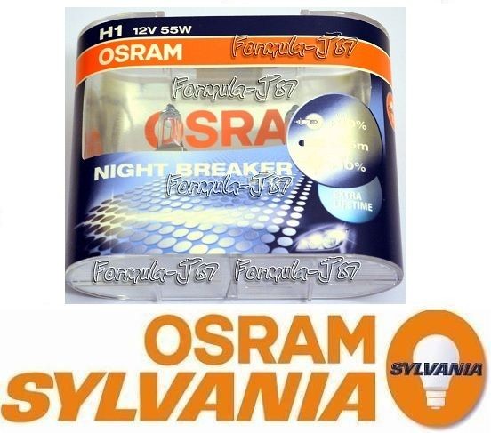 OSRAM SYLVANIA H1 NBP X 2 SETS BULB 55W PLUG/PLAY 35M LONGER LOW BEAM 